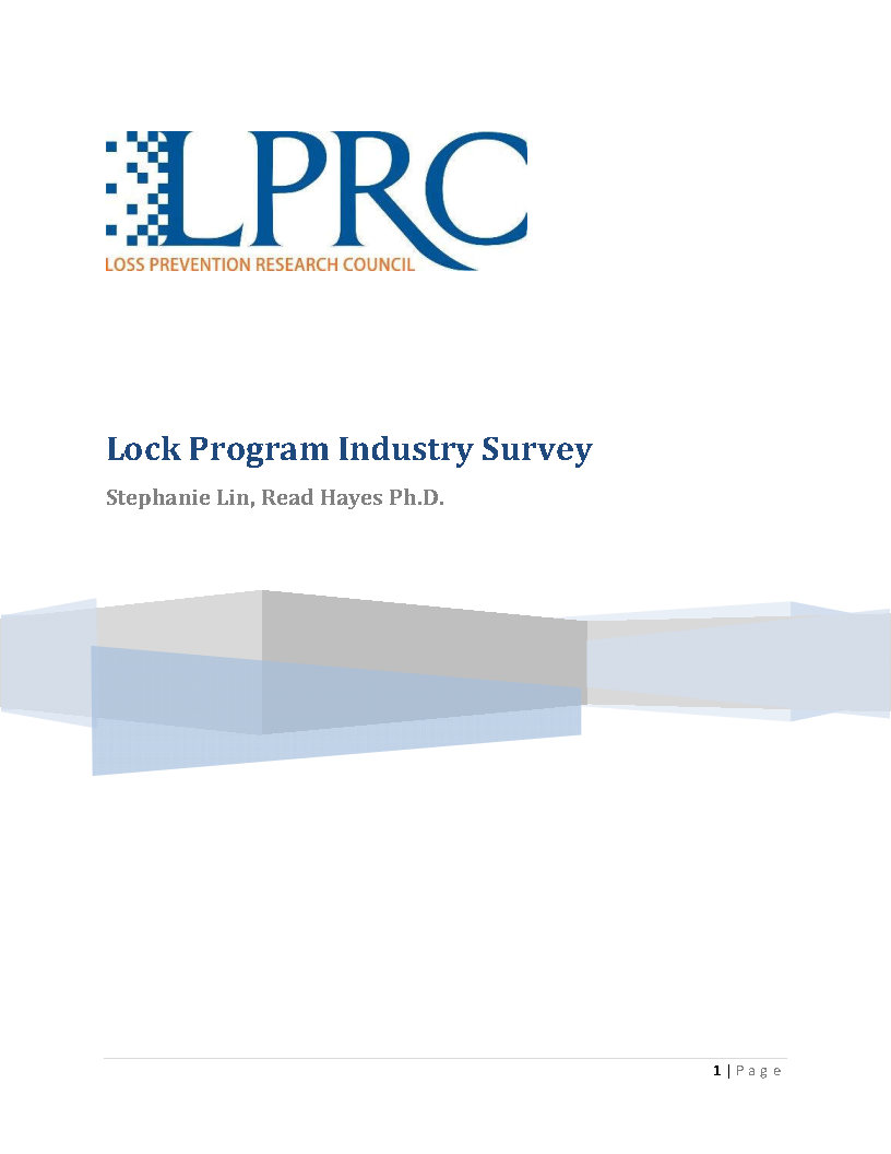 Loss Prevention Research Council - Lock Program Industry Survey