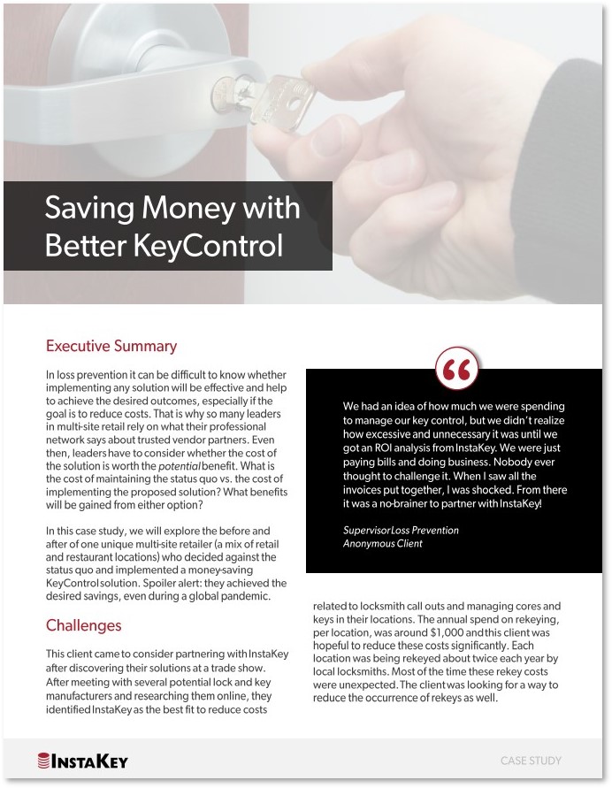 Saving Money With Better Key Control – A Case Study on an Anonymous Client